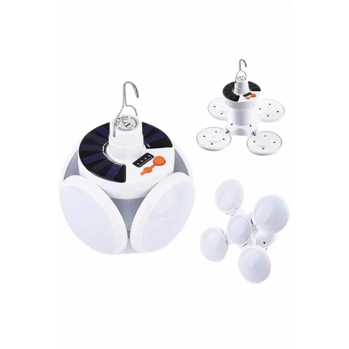  5 Kanatlı Bahçe Aydınlatma Led Askılı Solar Güneş Enerji Usb Sarjlı