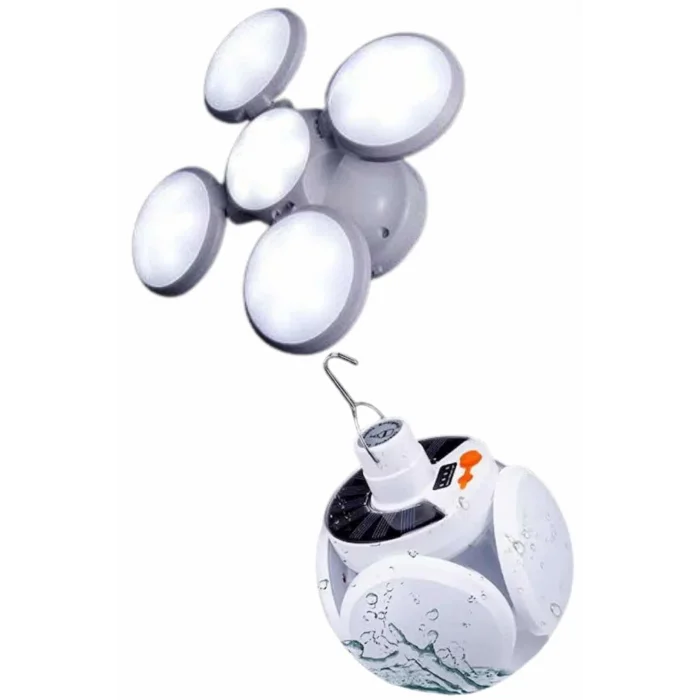  5 Kanatlı Bahçe Aydınlatma Led Askılı Solar Güneş Enerji Usb Sarjlı