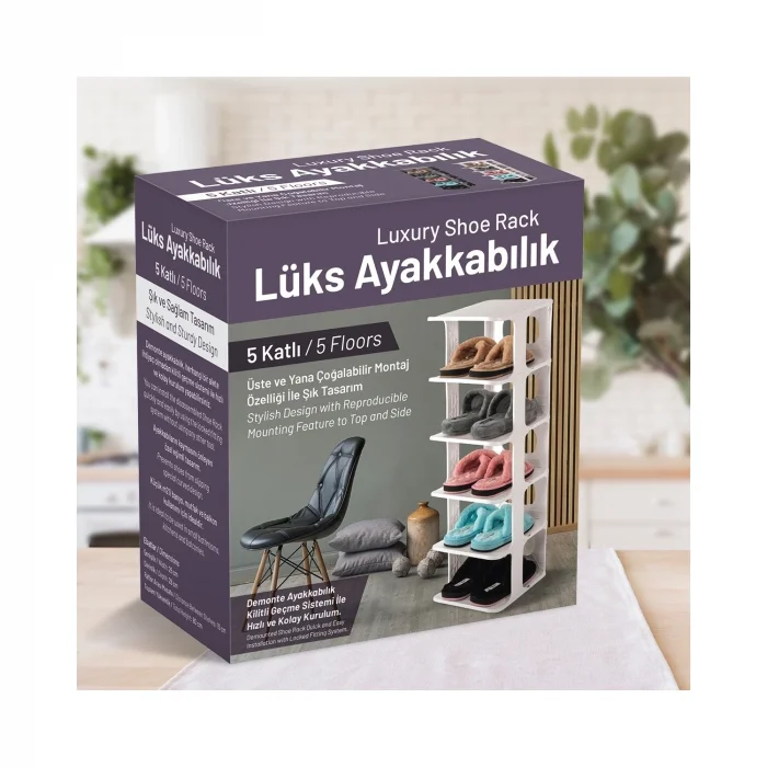 BUĞZ 5 Katlı Pratik Ayakkabılık - Ayakkabı Rafı Bx40