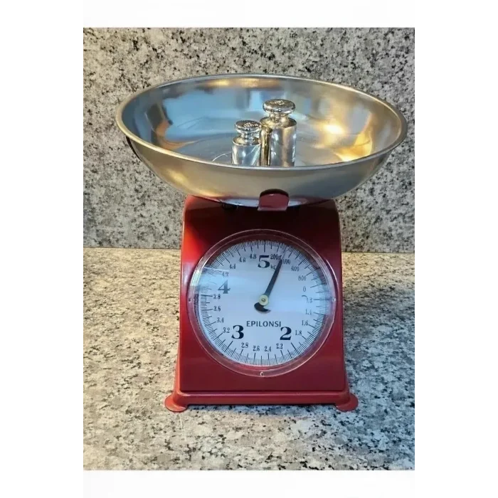 BUĞZ 5 Kg Retro Nostalji Mutfak Tartısı Analog Terazi