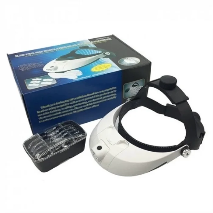 BUĞZ 5 Mercekli Çok Fonksiyonlu, Başlık Tip Işıklı Büyüteç 81001h