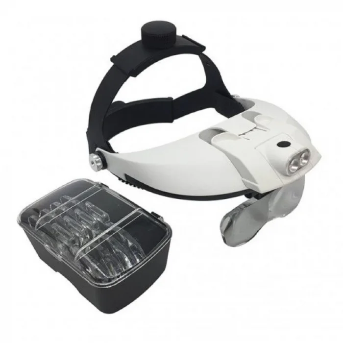 BUĞZ 5 Mercekli Çok Fonksiyonlu, Başlık Tip Işıklı Büyüteç 81001h - BUĞZ