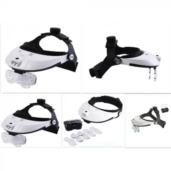 BUĞZ 5 Mercekli Çok Fonksiyonlu, Başlık Tip Işıklı Büyüteç 81001h - BUĞZ