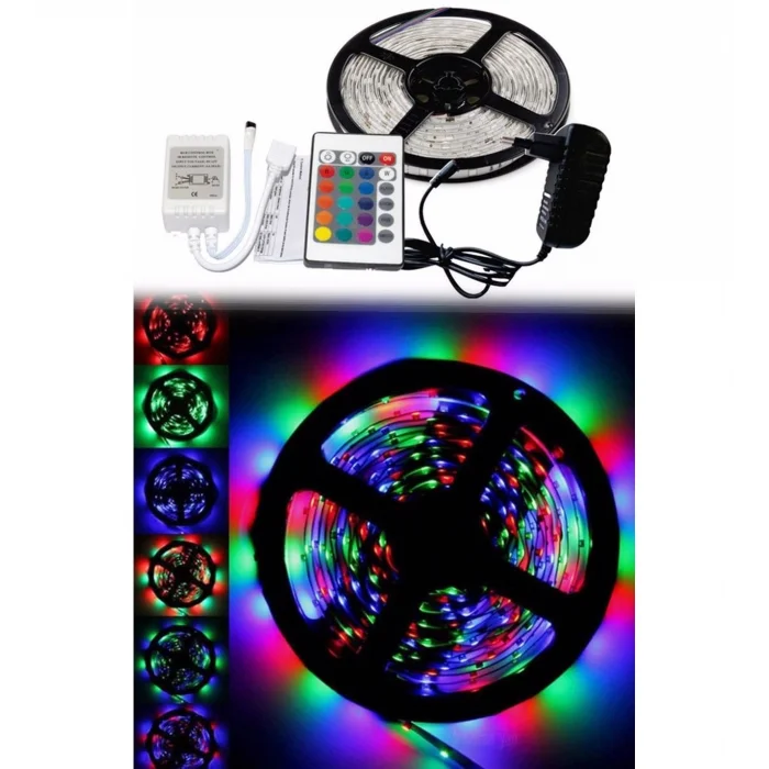 BUĞZ 5 Metre Rgb Şerit Led Seti-iç Ve Dış Mekan Silikonlu-tak Çalıştır Bx40