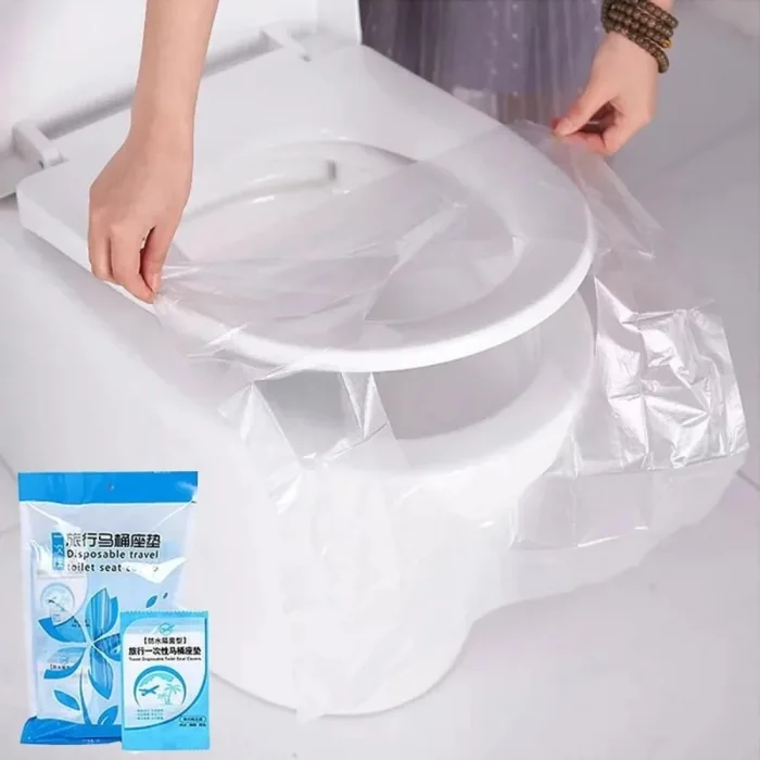 BUĞZ 50 Adet Biyobozulur Klozet Kapağı Poşeti Seyahat Tipi Taşınabilir Klozet Kılıfı