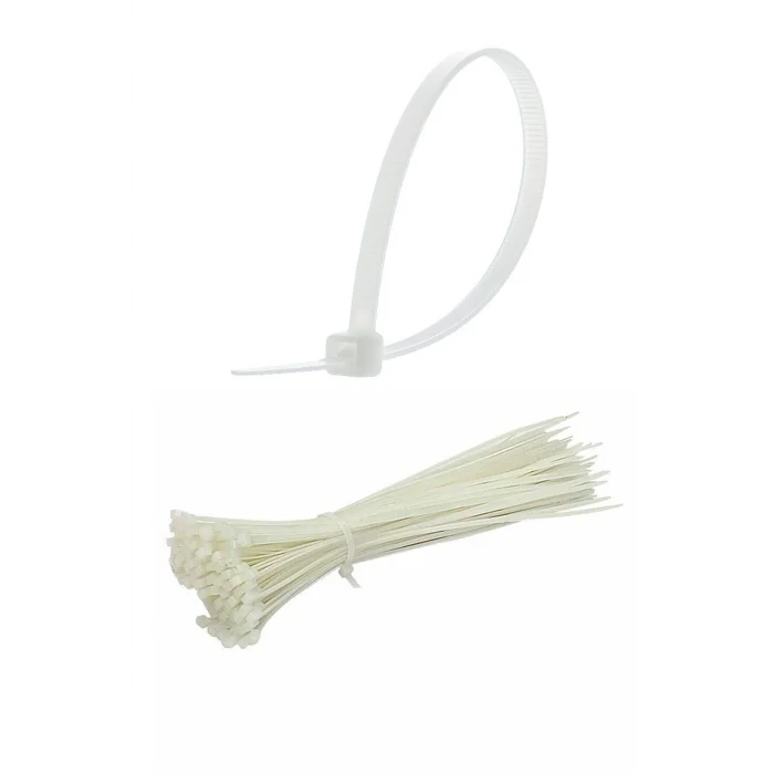 BUĞZ 50 Adet Plastik Cırt Kelepçe Kablo Bağı Kablo Düzenleyici-4.8 X 380 MM