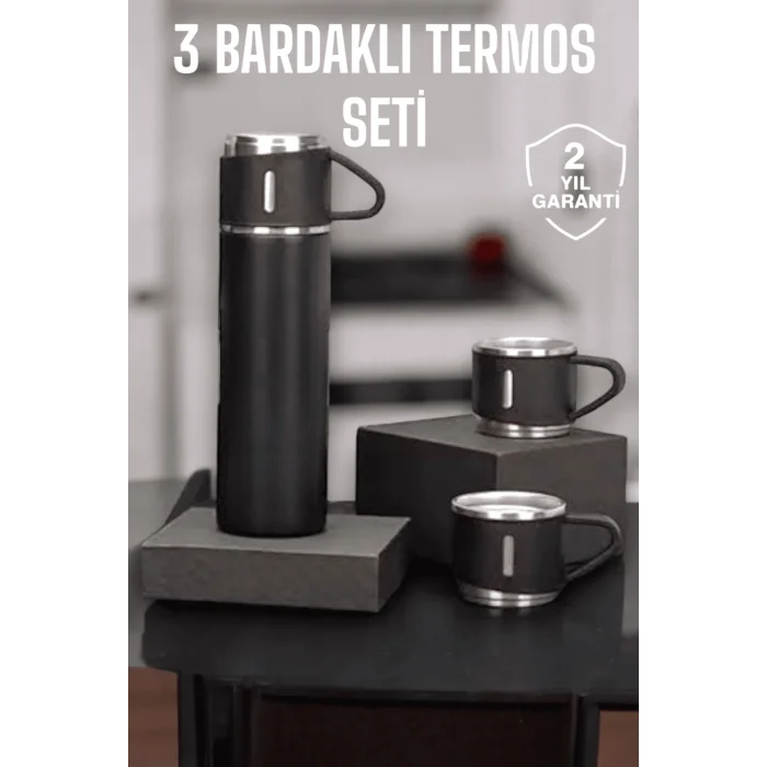 BUĞZ 500 ml Kapasiteli Taşınabilir Basınçlı Termos Seti Günlük Kullanım için İdeal