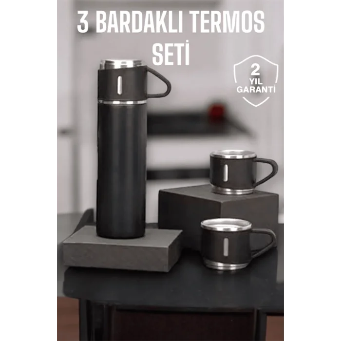 BUĞZ 500 ml Kapasiteli Taşınabilir Basınçlı Termos Seti Günlük Kullanım için İdeal