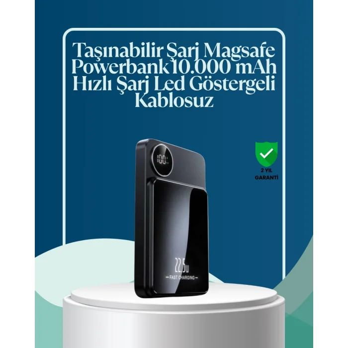 5000mAh / 10000mAh Kapasiteli Manyetik USB-C ve Kablosuz Powerbank