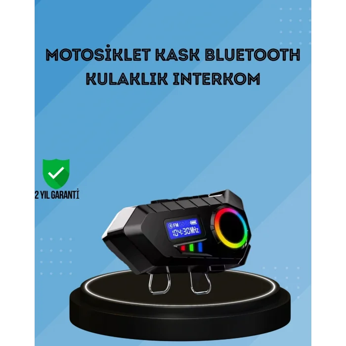 BUĞZ 500mAh Bataryalı Bluetooth 5.4  İnterkom LED Ekranlı FM Destekli