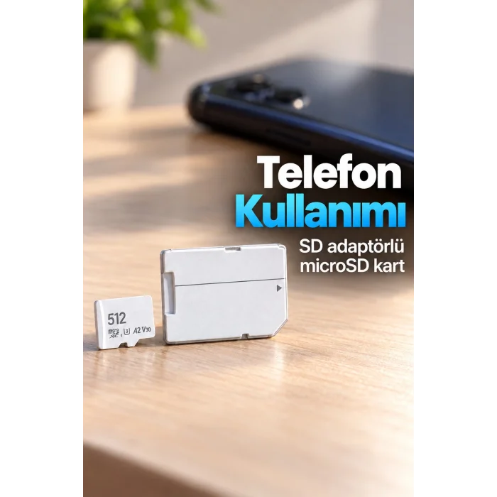 BUĞZ 512 GB Bellek Kartı MicroSD ve SD Adaptör - BUĞZ