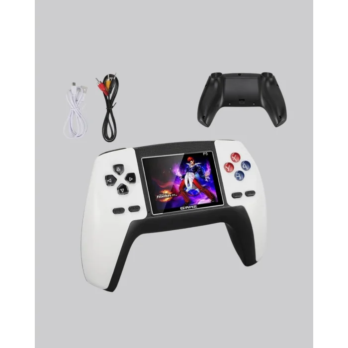 BUĞZ 520 Klasik Oyunlu P5™ ControllerView Retro Konsol – Şarjlı,  Ergonomik Tasarım