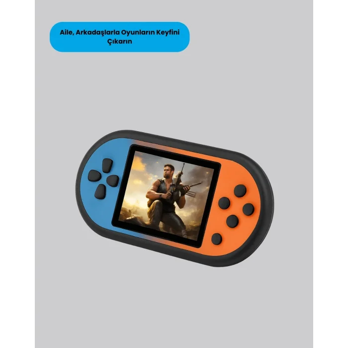 BUĞZ 520 Oyunlu Mini Oyun Konsolu HD LCD Ekranlı