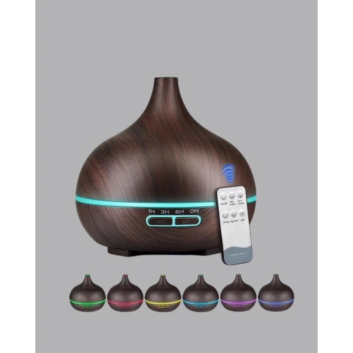 BUĞZ 550 ml Ultrasonik Uçucu Yağ Difüzörü 7 Renk LED Işıklı ve Zaman Ayarlı