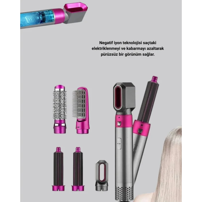 BUĞZ 5’i 1 Arada Saç Şekillendirici Set Kuaför Düzeyinde Performans ve Ergonomik Tasarım