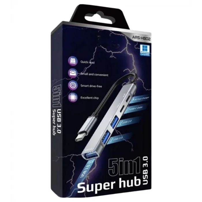 BUĞZ 5in1 Metal USB Hub – Yüksek Hızlı Çoklayıcı, 5 Bağlantı Noktalı, Dayanıklı ve Taşınabilir Tasarım ( BUĞZ )