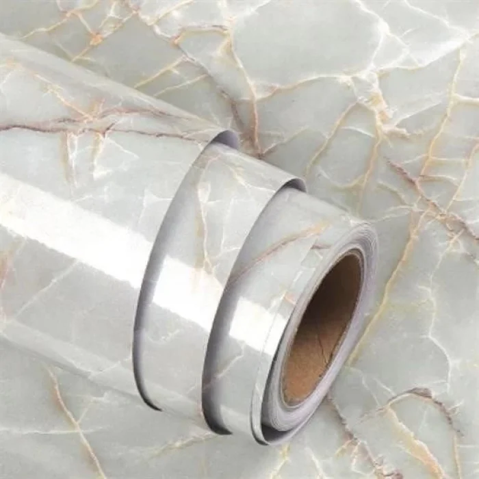 BUĞZ 5mt x 60 cm Mermer Desenli Masa Tezgah Mutfak Su Geçirmez Yapışkanlı Folyo Sticker