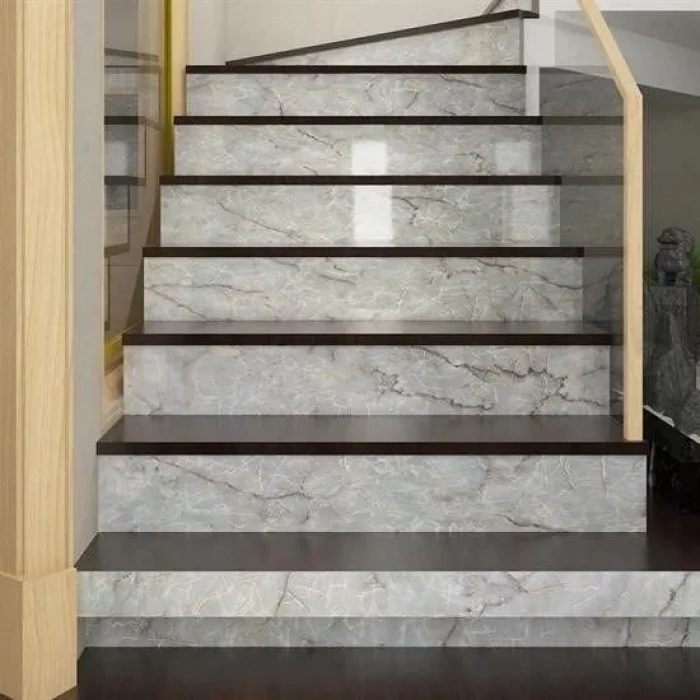 BUĞZ 5mt x 60 cm Mermer Desenli Masa Tezgah Mutfak Su Geçirmez Yapışkanlı Folyo Sticker