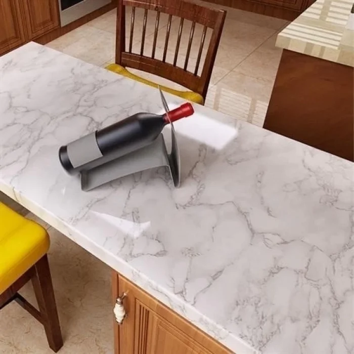  5mt X 60 Cm Mermer Desenli Masa Tezgah Mutfak Su Geçirmez Yapışkanlı Folyo Sticker