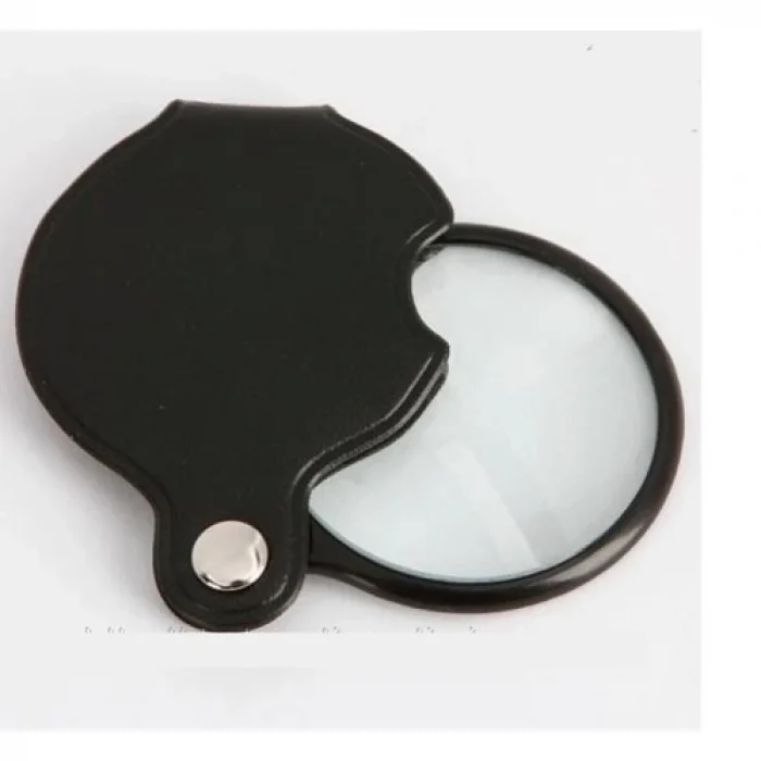 BUĞZ 5x50mmmini Büyüteç,cepte Taşınan,optik Lens Katlanabilir Deri Kaplamaxx1051