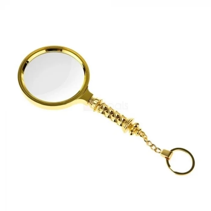 BUĞZ 5x90mm Tüm Metal Altın Renkli, Hediye Büyüteç,optik Lensler Ile Çinko Alaşım Metal Çerçeve