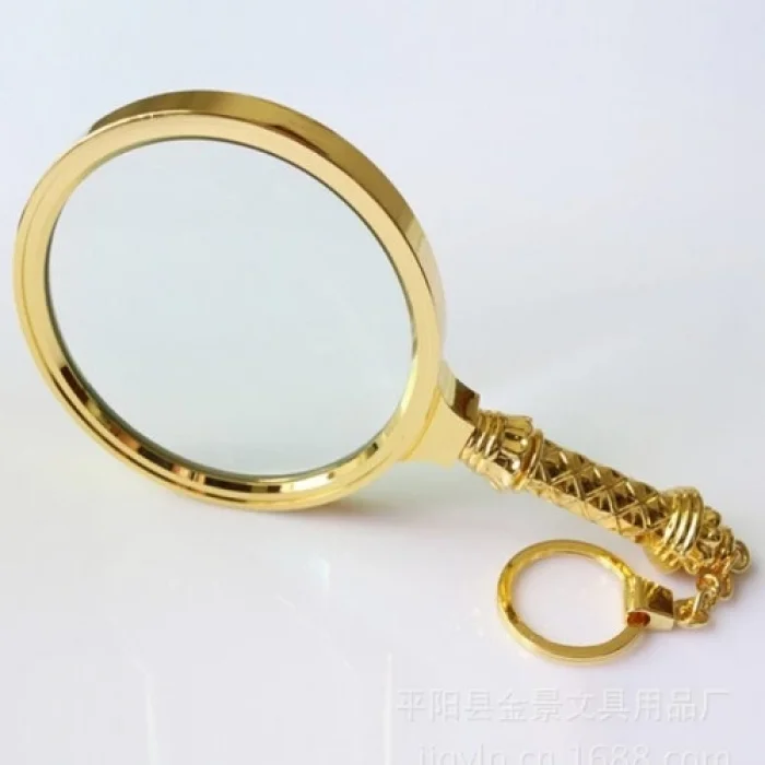 BUĞZ 5x90mm Tüm Metal Altın Renkli, Hediye Büyüteç,optik Lensler Ile Çinko Alaşım Metal Çerçeve - BUĞZ