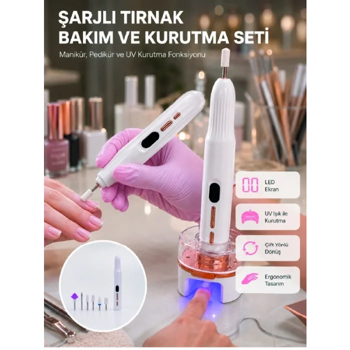 BUĞZ 6 Değiştirilebilir Başlık ile Çok Amaçlı Tırnak Bakım Seti
