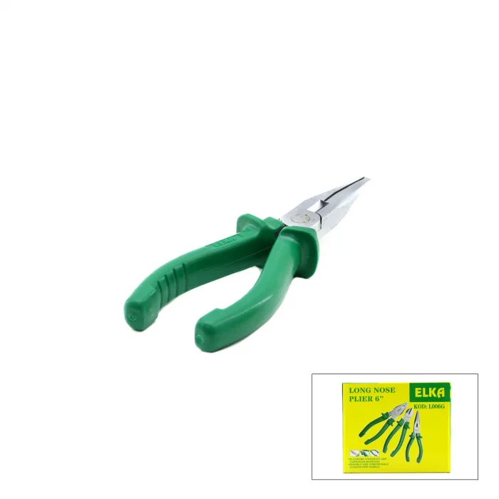 BUĞZ 6 inç Kargaburun Pense - 160 mm - Yeşil Saplı