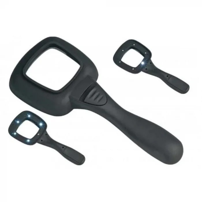 BUĞZ 6 Ledli Ve Mor Işıklı Büyüteç 60mm