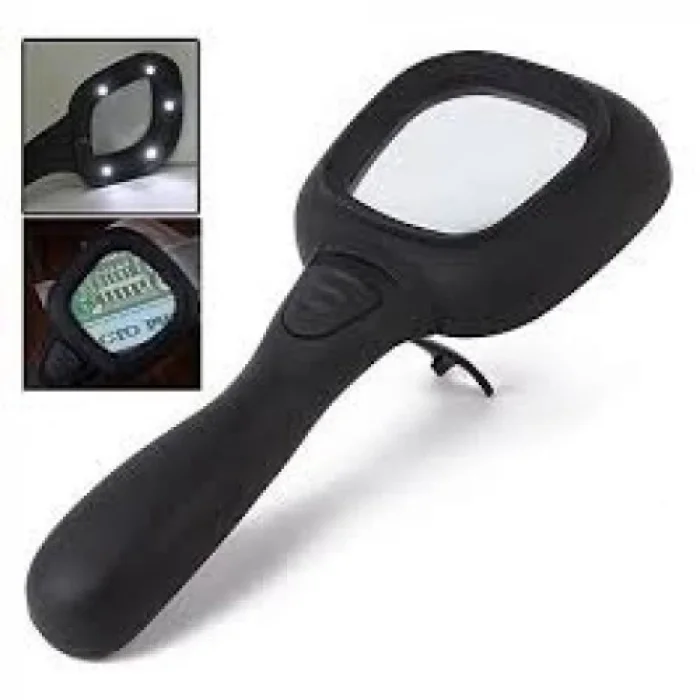 BUĞZ 6 Ledli Ve Mor Işıklı Büyüteç 60mm