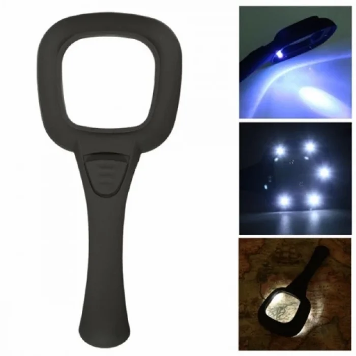 BUĞZ 6 Ledli Ve Mor Işıklı Büyüteç 60mm - BUĞZ