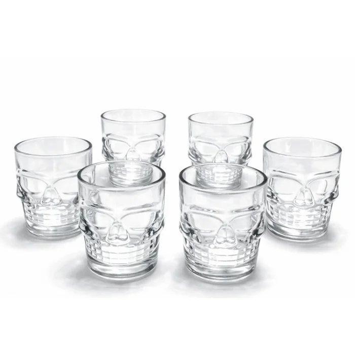 BUĞZ 6lı Kurukafa Cam Shot Bardağı Alk2151