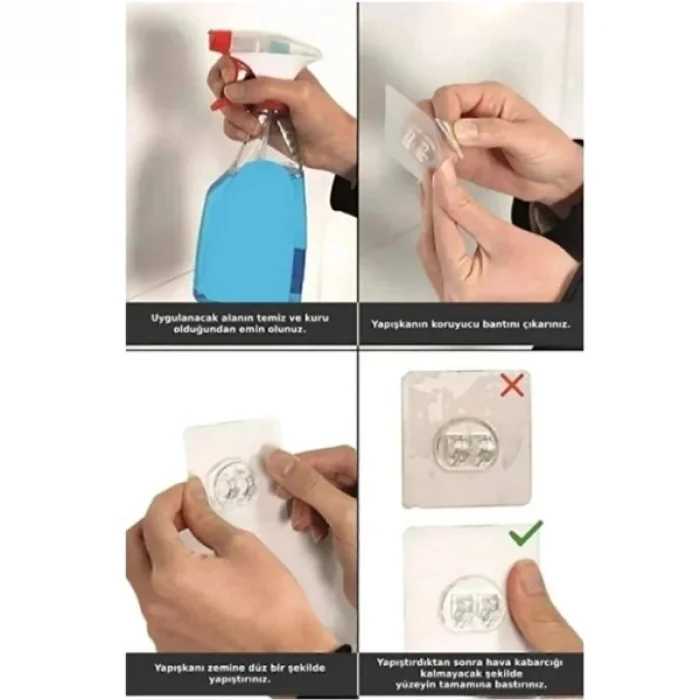 BUĞZ 6lı Yapışkanlı Kapı Arkası Askı