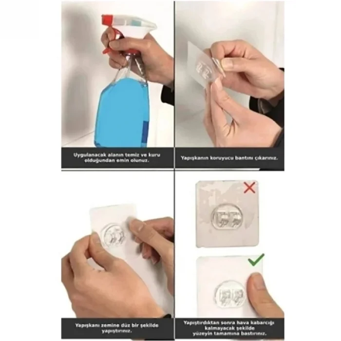 BUĞZ 6lı Yapışkanlı Kapı Arkası Askı