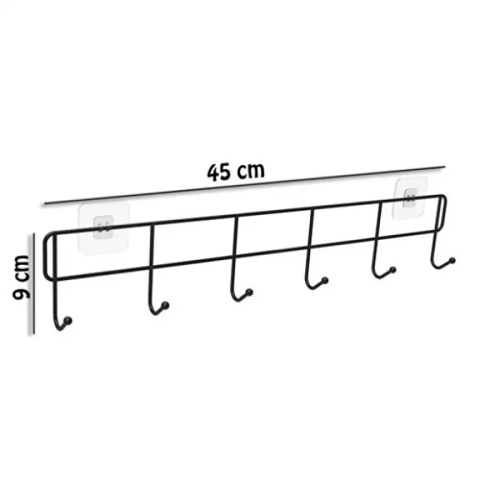 BUĞZ 6lı Yapışkanlı Kapı Arkası Askı
