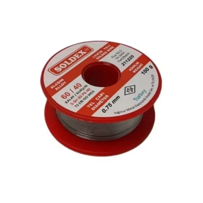 BUĞZ 60/40 Lehim Teli 100 Gr 0,75 Mm (sn:60 / Pb:40)