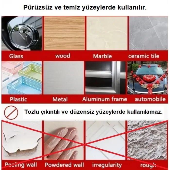 BUĞZ 60 Parça Kolay Açılır Güçlü Çift Taraflı Bant 18mm*50mm Bx40