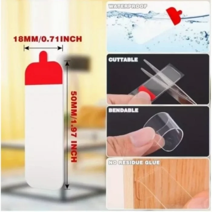 BUĞZ 60 Parça Kolay Açılır Güçlü Çift Taraflı Bant 18mmx50mm