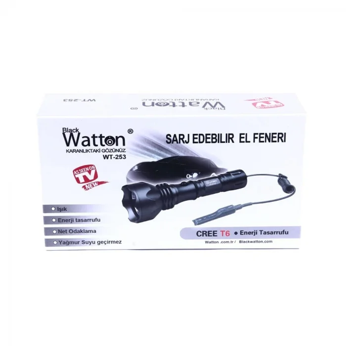 BUĞZ 600 Lümen Tx6 Şarjlı Özel Avcı Feneri Wt-253