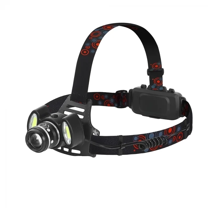 BUĞZ 6000 Lümen 3 Başlık Şarjlı Kafa Lambası  Wt-630