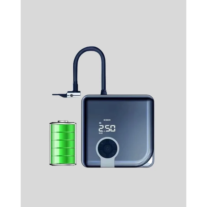 BUĞZ 6000mAh Bataryalı Type-C Şarjlı Mini Hava Kompresörü LED Işıklı