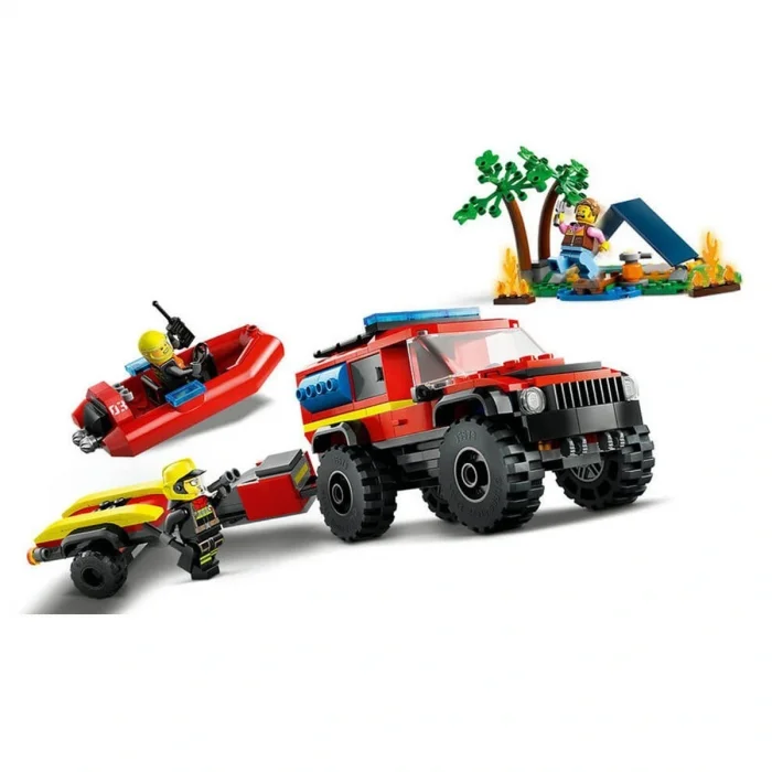 BUĞZ 60412 LEGO® City 4x4 Kurtarma Botlu İtfaiye Kamyonu 301 parça +5 yaş