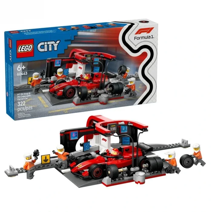BUĞZ 60443 Lego City Ferrari F1 Pit Stop ve Pit Ekibi 322 parça +6 yaş