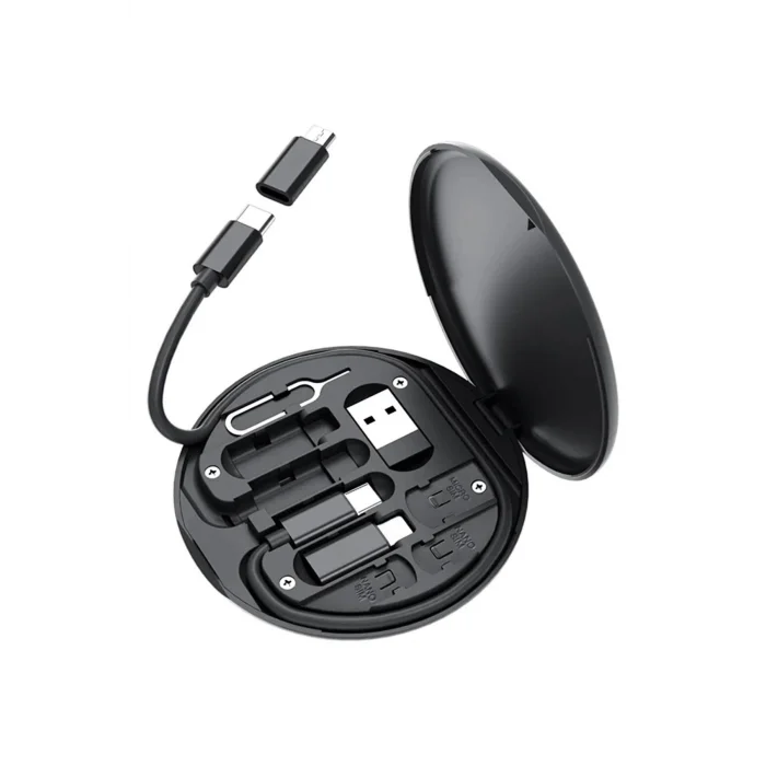 BUĞZ 60w Destekli Kablo Kutusu Seyahat Kablo Seti 5i 1 Arada Usb Type-c Şarj Kablosu Seti ( BUĞZ )