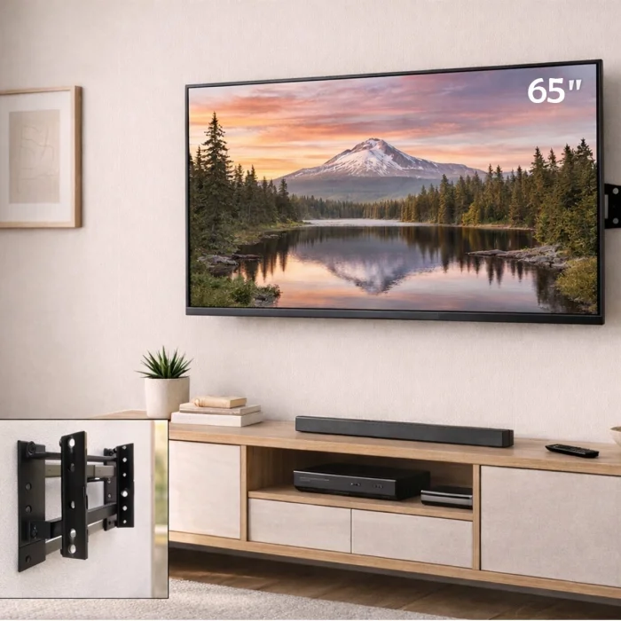 BUĞZ 65 İnç ve 32 İnç - 65 İnç Sabit TV Askı Aparatı - LCD LED TV Uyumlu -  82-165 cm
