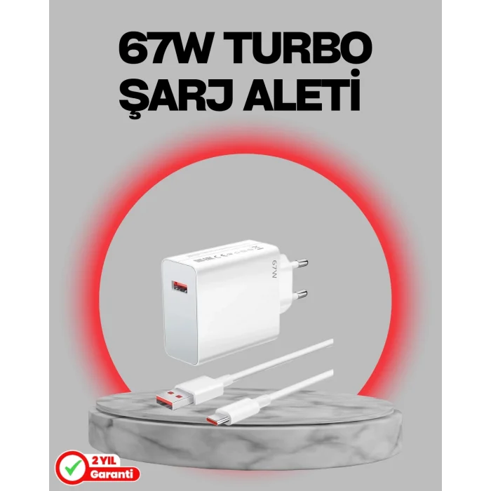 BUĞZ 67 Watt Turbo Destekli Şarj Cihazı Honor 50 70 90 Uyumlu