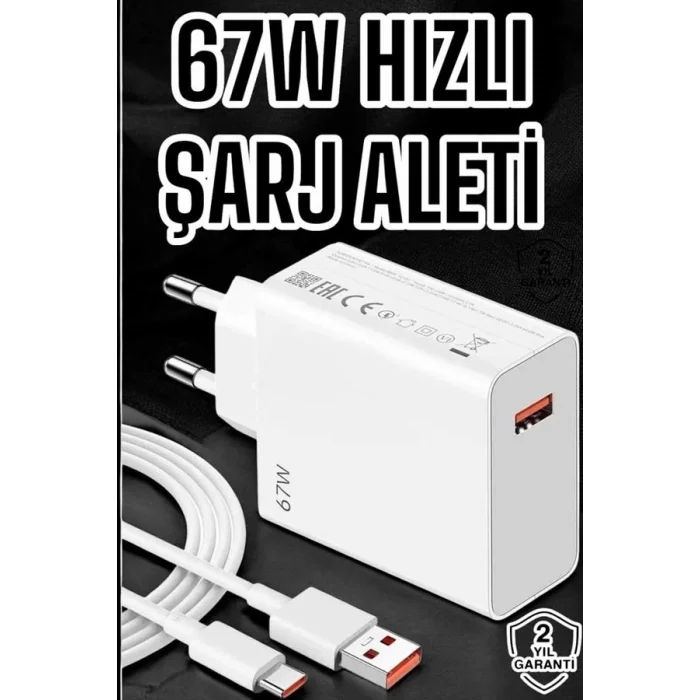  67W Şarj Aleti Turbo Hızlı Type-C Şarj