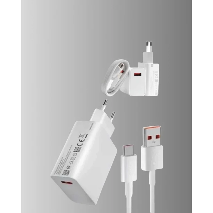 BUĞZ 67W Süper Hızlı Şarj Adaptörü ve Kablo Seti – Güvenli, Kompakt ve Ergonomik Tasarım