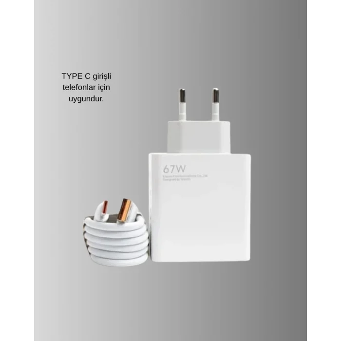 BUĞZ 67W Type-C Turbo Şarj Cihazı – Aşırı Akım ve Isı Koruması, Seyahat Uyumlu