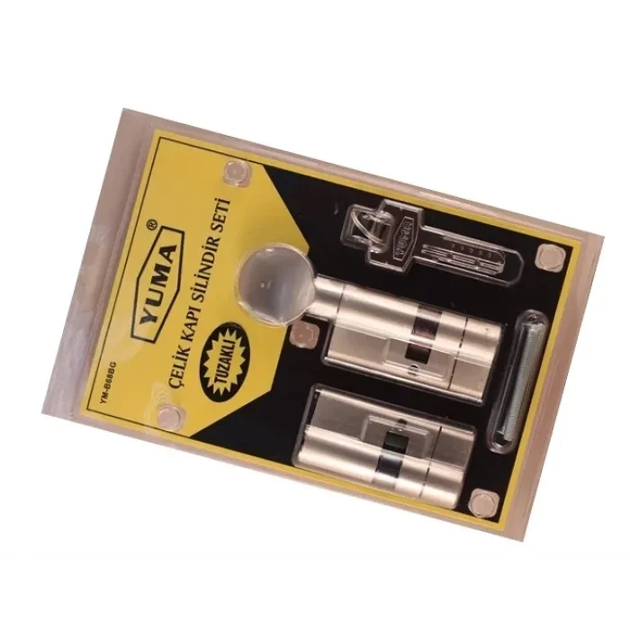 BUĞZ 68mm Mandallı Çelik Kapı Tuzaklı Barel Seti - Sarı